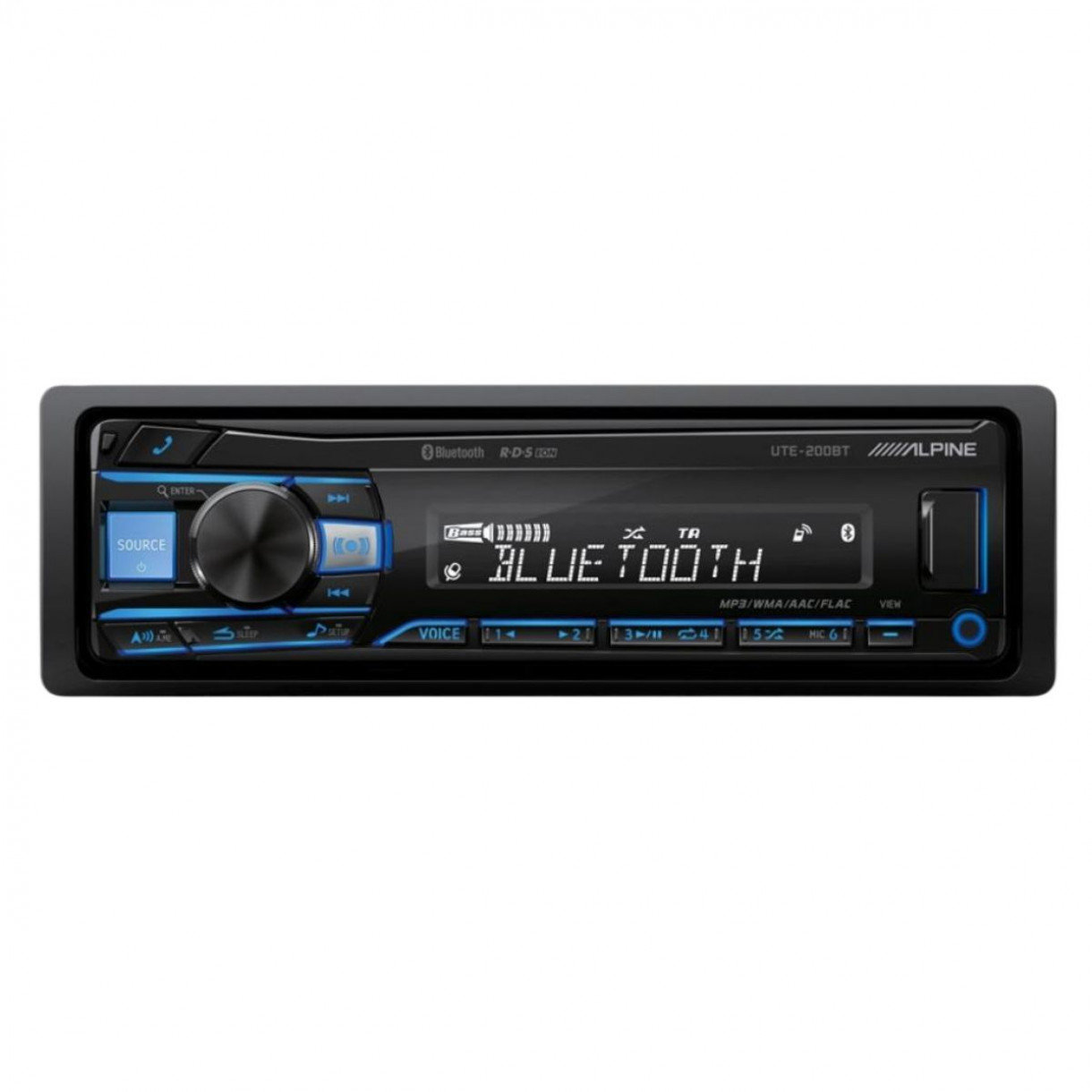Alpine UTE-200BT 1-DIN Bluetooth autosoitin